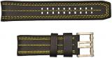Luminox Genuine 1128 Tony Kanaan 26mm Leather Black/Yellow Watch Band 1120