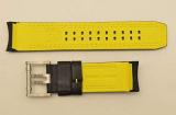 Luminox Genuine 1128 Tony Kanaan 26mm Leather Black/Yellow Watch Band 1120