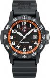 Luminox Leatherback SEA Turtle Giant 44mm Outdoor Watch with Black With Orange Ring Dial and Strap