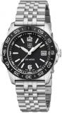 Luminox Men's Black Dial Silver Stainless Steel Band Sea Pacific Diver Ripple Dive Swiss Quartz Watch