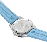Luminox Men's Mother of Pearl Dial Light Blue Rubber Band Sea Pacific Diver Ripple Dive Swiss Quartz Watch