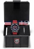 Luminox X Volition Navy Seal Set XS.3501.LM.VO.Set Mens Watch 45mm - Military Dive Watch in Red/Black/Blue Date Function 200m Water Resistant Sapphire Glass with Additional Strap