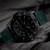 Luminox XS.3877 Men's Master Carbon Seal Green Rubber Strap Watch