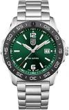 Luminox Pacific Diver XS.3137 Mens Watch 44mm - Dive Watch in Silver/Green Date ...