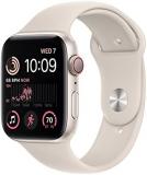 Apple Watch SE (2nd Gen) [GPS + Cellular 44mm] Smart Watch w/Starlight Aluminum Case & Starlight Sport Band - M/L. Fitness & Sleep Tracker, Crash Detection, Heart Rate Monitor, Water Resistant