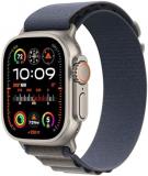 Apple Watch Ultra 2 [GPS + Cellular 49mm] Smartwatch with Rugged Titanium Case & Blue Alpine Loop Medium. Fitness Tracker, Precision GPS, Action Button, Extra-Long Battery Life, Carbon Neutral