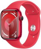 Apple Watch Series 9 [GPS + Cellular 45mm] Smartwatch with (Product) RED Aluminum Case with (Product) RED Sport Band S/M. Fitness Tracker, Blood Oxygen & ECG Apps, Always-On Retina Display