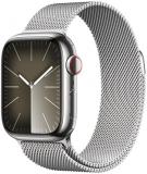 Apple Watch Series 9 [GPS + Cellular 41mm] Smartwatch with Silver Stainless Stee...