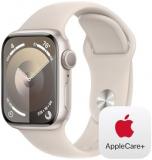 Apple Watch Series 9 GPS 41mm Starlight Aluminum Case with Starlight Sport Band ...