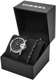 Diesel Mens Master Chief Three Hands 46mm Case Stainless Steel Watch with Leather Strap