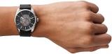 Diesel Men's MS9 Automatic, Silver and Black, Strap