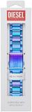 Diesel Men's Interchangeable Stainless Steel Band for Apple Watch 42/44/45/49mm, Color: Iridescent Blue (Model: DSS0007)