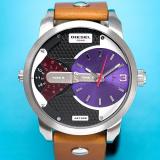 Diesel Mini Daddy Blue and Black Dial Tan Leather Mens Watch DZ7308