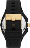 Diesel Framed Three Hand Men's Watch, Nylon Watch with Silicone Strap, 51mm Case