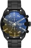 Diesel Chronograph Watch for Men Spiked, Stainless Steel Watch with stainless st...
