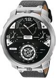 Diesel Men's DZ7379 Machinus Stainless Steel Black Leather Watch