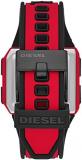 Diesel Unisex Chopped Anadigi, 38 mm Case Size Watch with silicone strap