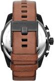 Diesel Men's Overflow Brown Leather Watch DZ4400