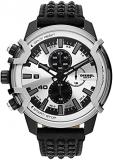 Diesel Griffed Chronograph Leather Watch - DZ4571 Black One Size