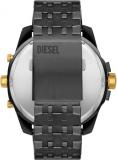 Diesel DZ7467 Black Three-Hand Dial Gunmetal Stainless Steel Bracelet Uber Chief Men's Watch
