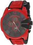Diesel Mega Chief Chronograph Red Silicone Watch Multi One Size