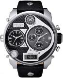 Diesel Men's DZ7125 Black SBA Oversized Dual-Display Stainless Steel Watch