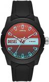 Diesel Double Up Men's Watch, Lightweight Nylon and Silicone Quartz Watch for Me...