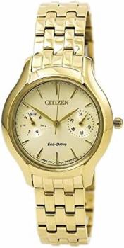 Citizen Women's 'Silhouette' Quartz Stainless Steel Casual Watch, Color:Gold-Toned, Japanese Quartz FD4012-51P, Bracelet Type