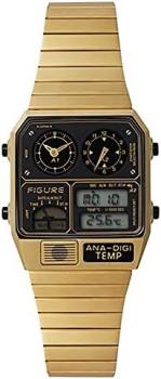 FIGURE Citizen Men's Wristwatch, Black x Gold, Shop Bespoke BN1-127-51, Bracelet Type