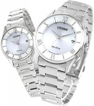 Citizen AS1060-54A ES0000-79A Wristwatch, Pair Watch, Eco-Drive, Radio Solar, Couple, Unisex,