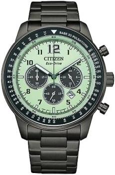 Citizen Chronograph Eco-Drive Green Dial Men's Watch CA4507-84X