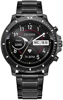 Citizen CZ Smart Gen 1 Stainless Steel Smartwatch Touchscreen, Heartrate, GPS, Speaker, Bluetooth, Notifications, iPhone and Android Compatible, Powered by Google Wear OS