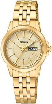 Citizen Quartz Womens Watch, Stainless Steel, Classic, Gold-Tone (Model: EQ0603-59P)
