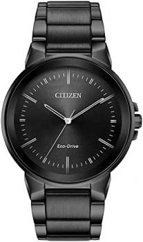 Citizen Men's Eco-Drive Modern Axiom Watch in Gray Stainless Steel, Black Dial (Model: BJ6517-52E)