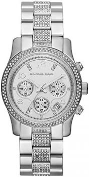 Michael Kors MK5825 Ladies Silver Runway Stone Set Watch