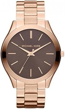 Michael Kors Women's 'Slim Runway' Quartz Stainless Steel Watch, Color:Rose Gold-Toned (Model: MK3181)
