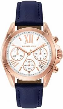 Michael Kors Bradshaw Chronograph Navy Leather Watch (Model: MK2960)
