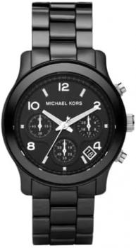 Michael Kors Women's MK5162 Black Ceramic Runway Watch