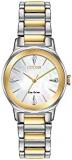 Citizen Diamond White Mother of Pearl Dial Ladies Two-Tone Watch EM0734-56D