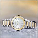 Citizen Diamond White Mother of Pearl Dial Ladies Two-Tone Watch EM0734-56D