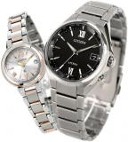 Citizen CB1120-50G ES9434-53W Men's Women's Wrist Watch Pair of Watches Atessa C...