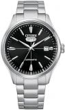 CITIZEN NH8391-51E Record Label Watch Men's Automatic Automatic Stainless Steel Silver Black, Bracelet Type