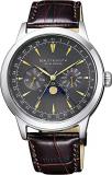 Beauty & Youth United Arrows Watch Moon Phase Gray/Brown Limited Model BH5-218-60, Grey, Brown