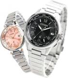 Citizen CB1020-54E EC1014-65W Crosssea Wristwatch Pair Watch, Radio Solar, Eco Drive, Married Couple, Anniversary, Men's, Women's