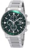 Citizen Chronograph Quartz Green Dial Men's Watch CA0840-87X