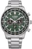 Citizen Chronograph Eco-Drive Green Dial Men's Watch CA4500-91X