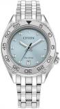 Citizen Eco-Drive Carson Diamond Dial and Stainless Steel Bracelet Watch | 35mm ...