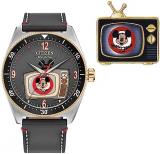 Citizen Eco-Drive Special Edition Disney 100 Mickey Mouse Club Watch and Pin Box Set, Gray Leather Strap Style: AW1794-47W