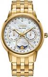 Citizen Eco-Drive Calendrier Diamond Dial and Gold-Tone Bracelet Watch | 37mm | ...