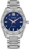 Citizen Eco-Drive Silhouette Crystal Stainless Steel Bracelet Watch | 34mm | EM1...